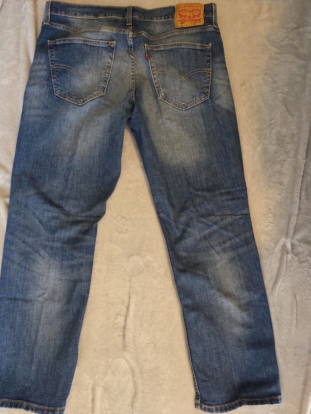 Levi's Men's Blue Relaxed Straight-Leg Jeans Like New